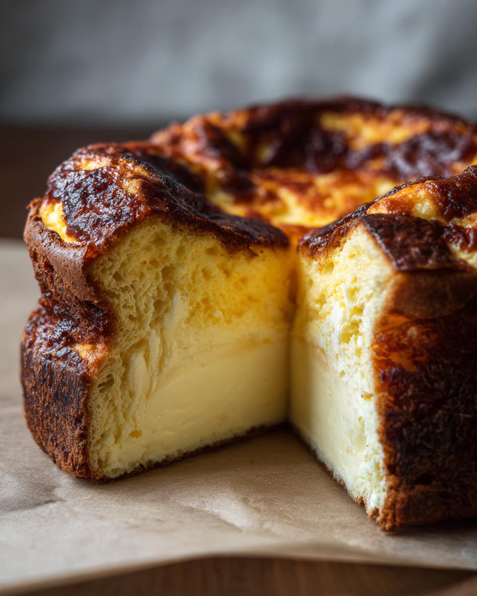 Close-up of a bee sting cake cut in half, showing the light, airy cake layers and creamy filling.
