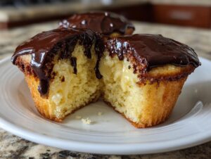 boston cream pie cupcakes - Featured