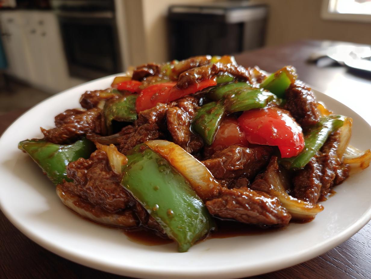 chinese pepper steak - Featured