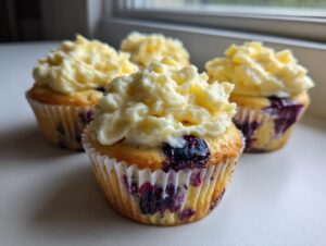 lemon blueberry cupcakes - Featured