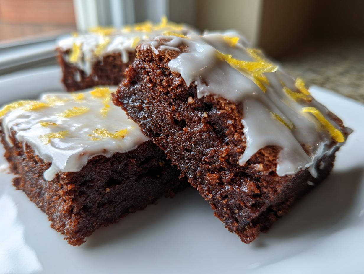 lemon brownies - Featured