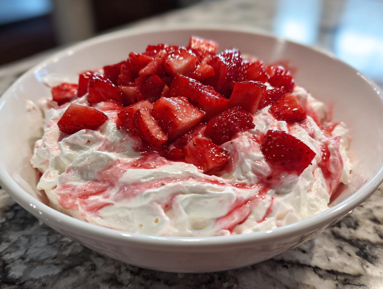 strawberry cheesecake dip - Featured