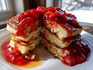 strawberry pancakes - Featured
