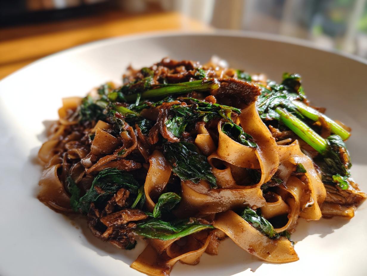 thai drunken noodles - Featured