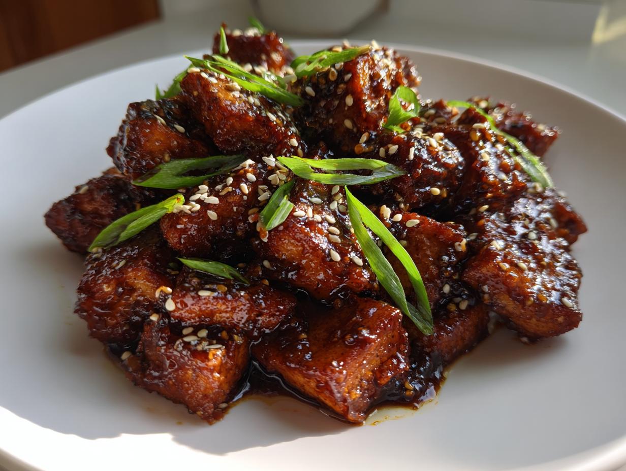 korean braised tofu - Featured
